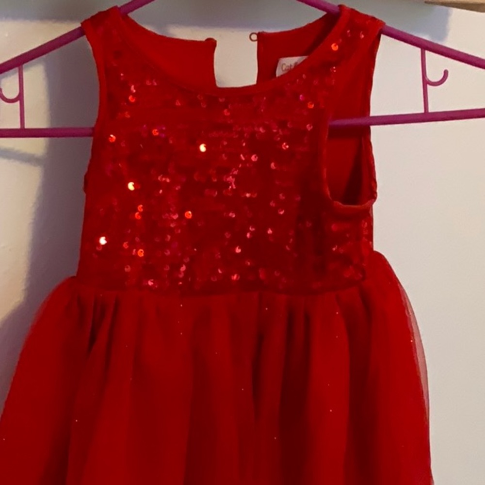 18 month red sparkle dress
